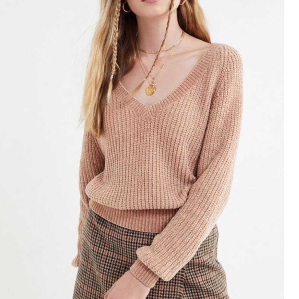 Urban Outfitters Taupe V-Neck Sweater